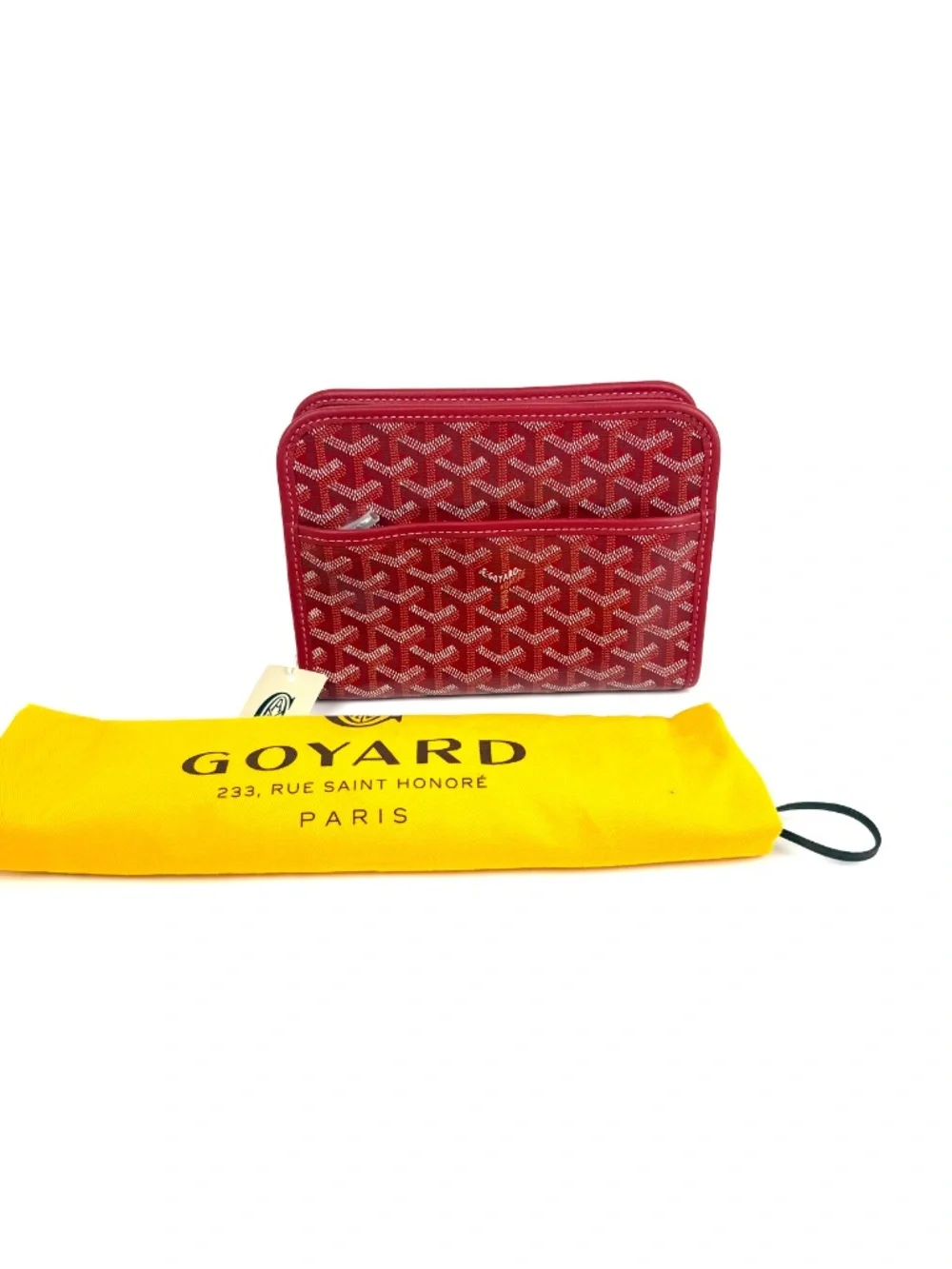 GOYARD Jouvence Red Pouch Cosmetic Toiletry Case PM New
